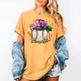 Mardi Gras Baseball Jester Hat Fleur De Lis Boys Girls Kids Women's Comfort Colors T-Shirt Mustard
