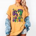Mardi Gras Six Seven Baseball Drip Number 6 7 Meme Women's Comfort Colors T-Shirt Mustard