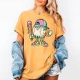 Melted Ice-Cream Baseball Mascot Pastel Pop Women's Comfort Colors T-Shirt Mustard Melted Ice-Cream Baseball Mascot Pastel Pop Women's Comfort Colors T-Shirt Mustard
