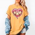Melting Baseball Drip Heart Softball Player Lover Ice Cream Women's Comfort Colors T-Shirt Mustard Melting Baseball Drip Heart Softball Player Lover Ice Cream Women's Comfort Colors T-Shirt Mustard