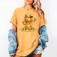 Melting Baseball Mascot Slugger Bat Cap Cartoon Women's Comfort Colors T-Shirt Mustard Melting Baseball Mascot Slugger Bat Cap Cartoon Women's Comfort Colors T-Shirt Mustard