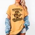 Missoula Mudweasels Retro Minor League Baseball Women's Comfort Colors T-Shirt Mustard