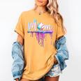 Mom Baseball Ice Cream Drip Birthday Boy Family Women's Comfort Colors T-Shirt Mustard Mom Baseball Ice Cream Drip Birthday Boy Family Women's Comfort Colors T-Shirt Mustard