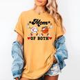 Mom Of Both Basketball Baseball Mom Women's Comfort Colors T-Shirt Mustard
