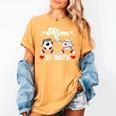 Mom Of Both Soccer Baseball Mom Of A Baseball Soccer Player Women's Comfort Colors T-Shirt Mustard Mom Of Both Soccer Baseball Mom Of A Baseball Soccer Player Women's Comfort Colors T-Shirt Mustard