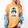 Mom Of Both Volleyball And Baseball Mom For Women Messy Bun Women's Comfort Colors T-Shirt Mustard Mom Of Both Volleyball And Baseball Mom For Women Messy Bun Women's Comfort Colors T-Shirt Mustard