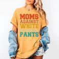 Moms Against Baseball Pants Baseball Mom Mother Women's Comfort Colors T-Shirt Mustard