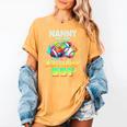 Nanny Of The Birthday Boy Baseball Football Colorful Women's Comfort Colors T-Shirt Mustard