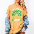 One Lucky Baseball Mom St Patricks Day Rainbow Mother Mama Women's Comfort Colors T-Shirt Mustard