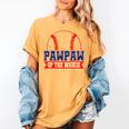Pawpaw Rookie Of Year 1st Birthday Baseball Theme Matching Women's Comfort Colors T-Shirt Mustard Pawpaw Rookie Of Year 1st Birthday Baseball Theme Matching Women's Comfort Colors T-Shirt Mustard