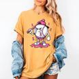 Pink Ribbon Baseball Breast Cancer Awareness Women's Comfort Colors T-Shirt Mustard