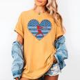Primitive Patriotic American Baseball Mom Softball Dingers Women's Comfort Colors T-Shirt Mustard
