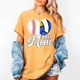 Proud Ball Mom Volleyball Baseball Mom Heart Women's Comfort Colors T-Shirt Mustard Proud Ball Mom Volleyball Baseball Mom Heart Women's Comfort Colors T-Shirt Mustard