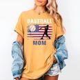 Proud Baseball MOM USA American Flag Family Game Day Women's Comfort Colors T-Shirt Mustard Proud Baseball MOM USA American Flag Family Game Day Women's Comfort Colors T-Shirt Mustard