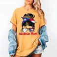 Puerto Rico Baseball Mom Messy Bun Boricua Women's Comfort Colors T-Shirt Mustard Puerto Rico Baseball Mom Messy Bun Boricua Women's Comfort Colors T-Shirt Mustard