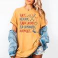 Retro Eat Sleep Take Kids To Sports Repeat Game Day Baseball Women's Comfort Colors T-Shirt Mustard Retro Eat Sleep Take Kids To Sports Repeat Game Day Baseball Women's Comfort Colors T-Shirt Mustard