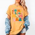 Retro Groovy In My Baseball Mom Era Happy Women Premium Women's Comfort Colors T-Shirt Mustard