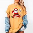 Santa Baseball Christmas Pajamas Xmas Men Boy Toddlers Women's Comfort Colors T-Shirt Mustard Santa Baseball Christmas Pajamas Xmas Men Boy Toddlers Women's Comfort Colors T-Shirt Mustard