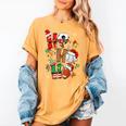 Santa Baseball Football Soccer Pajamas Ho Ho Christmas Xmas Women's Comfort Colors T-Shirt Mustard Santa Baseball Football Soccer Pajamas Ho Ho Christmas Xmas Women's Comfort Colors T-Shirt Mustard