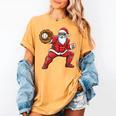 Santa Playing Baseball Baseball Lover Baseballer Xmas Women's Comfort Colors T-Shirt Mustard Santa Playing Baseball Baseball Lover Baseballer Xmas Women's Comfort Colors T-Shirt Mustard