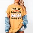 Senior Baseball Mom Class Of 2024 High School College Sports Women's Comfort Colors T-Shirt Mustard