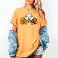 Shamrock Baseball Basketball Football St Patricks Day Women's Comfort Colors T-Shirt Mustard