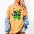 Shamrock Lucky Clover Baseball Patricks Day Family Matching Women's Comfort Colors T-Shirt Mustard Shamrock Lucky Clover Baseball Patricks Day Family Matching Women's Comfort Colors T-Shirt Mustard