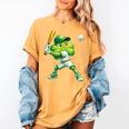 Shamrock Playing Baseball St Patricks Day Men Boys Kid Women's Comfort Colors T-Shirt Mustard