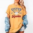Sister Of Rookie 1st Birthday Baseball Boy Family Matching Women's Comfort Colors T-Shirt Mustard Sister Of Rookie 1st Birthday Baseball Boy Family Matching Women's Comfort Colors T-Shirt Mustard
