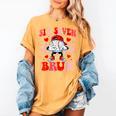 Six Seven 67 Bruh 6 7 Meme Baseball Ice Cream Drip Valentine Women's Comfort Colors T-Shirt Mustard