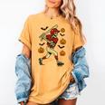 Skeleton Halloween Baseball Boys Men Kids Toddler Women's Comfort Colors T-Shirt Mustard