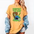 Spooky Zombie Respect The Drip Baseball Halloween Women's Comfort Colors T-Shirt Mustard