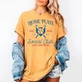 Spring 2024 Season Cute Baseball Mom Home Plate Social Club Women's Comfort Colors T-Shirt Mustard Spring 2024 Season Cute Baseball Mom Home Plate Social Club Women's Comfort Colors T-Shirt Mustard