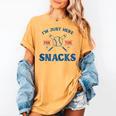 Spring 2024 Season Cute Baseball Mom Here For The Snacks Women's Comfort Colors T-Shirt Mustard