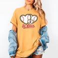 St Louis Leopard Heart Baseball Batter Boys Fan Women's Comfort Colors T-Shirt Mustard