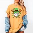 St Patricks Day Baseball Drip Ice Cream Baseball Home Plate Women's Comfort Colors T-Shirt Mustard