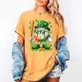 St Patricks Day Baseball Ice Cream Baseball Player Cartoon Women's Comfort Colors T-Shirt Mustard St Patricks Day Baseball Ice Cream Baseball Player Cartoon Women's Comfort Colors T-Shirt Mustard