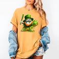 St Patrick’s Day Baseball Shamrock Player Women's Comfort Colors T-Shirt Mustard St Patrick’s Day Baseball Shamrock Player Women's Comfort Colors T-Shirt Mustard