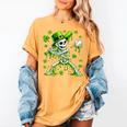 St Patricks Day Baseball Skeleton Irish Leprechaun Hat Boys Women's Comfort Colors T-Shirt Mustard St Patricks Day Baseball Skeleton Irish Leprechaun Hat Boys Women's Comfort Colors T-Shirt Mustard
