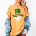 St Patricks Day Shamrock Baseball Saint Paddy's Kids Boys Women's Comfort Colors T-Shirt Mustard
