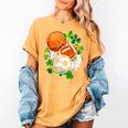 St Patricks Day Shamrock Basketball Baseball Football Soccer Women's Comfort Colors T-Shirt Mustard St Patricks Day Shamrock Basketball Baseball Football Soccer Women's Comfort Colors T-Shirt Mustard