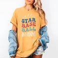 All Star Baseball Mom Women's Comfort Colors T-Shirt Mustard
