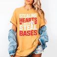 Stealing Hearts Like I Steal Bases Cute Baseball Kids Women's Comfort Colors T-Shirt Mustard Stealing Hearts Like I Steal Bases Cute Baseball Kids Women's Comfort Colors T-Shirt Mustard