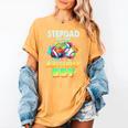 Stepdad Of The Birthday Boy Baseball Football Colorful Women's Comfort Colors T-Shirt Mustard Stepdad Of The Birthday Boy Baseball Football Colorful Women's Comfort Colors T-Shirt Mustard