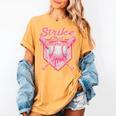 Strike Out Breast Cancer Baseball Drip For Boys Youth Women's Comfort Colors T-Shirt Mustard