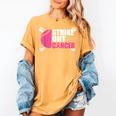 Strike Out Cancer Breast Cancer Awareness Baseball Warrior Women's Comfort Colors T-Shirt Mustard Strike Out Cancer Breast Cancer Awareness Baseball Warrior Women's Comfort Colors T-Shirt Mustard