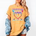 I Survived 100 Days Of School Baseball Boys Students Women's Comfort Colors T-Shirt Mustard I Survived 100 Days Of School Baseball Boys Students Women's Comfort Colors T-Shirt Mustard