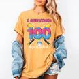 I Survived 100 Days Of School Baseball Cream Drip Boys Women's Comfort Colors T-Shirt Mustard I Survived 100 Days Of School Baseball Cream Drip Boys Women's Comfort Colors T-Shirt Mustard