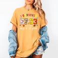 I Survived 6733 Days Of 1st Grade Baseball Football 100 Day Women's Comfort Colors T-Shirt Mustard