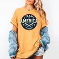 Team America 1776 4th Of July Patriotic Baseball Women's Comfort Colors T-Shirt Mustard